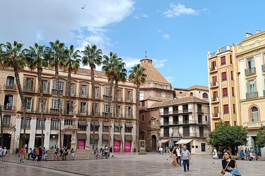 Historic centre in Malaga, Spain